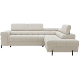 P & B KOTNA SEDEŽNA GARNITURA, plišast material krem barve | Shoptok.si