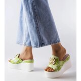 Gemre Green wedge flip-flops Havanna | Shoptok.si