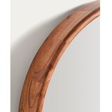 Kave Home Stensko ogledalo z lesenim okvirjem ø 49,5 cm Berale – | Shoptok.si