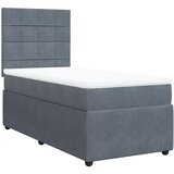 Maison Chic Box spring postelja - Vzmetna postelja z vzmetnico temno siva 100x200 cm žamet SL4293, (21901879) | Shoptok.si