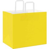  Papirnate vrećice 250 kom s ručkama žute 32x22x28 cm | shoptok.hr