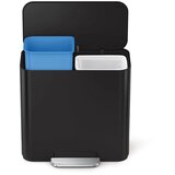 simplehuman Mat crna željezna kanta za smeće za odvojeni otpad/s pedalom 15 l Dual Mini – | shoptok.hr