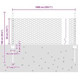  Ograjne stebričke 5 kosov U-kanal 60 cm Pocinkano jeklo, Šesterokotna ograja 0.5x10 m Pocinkano jeklo | Shoptok.si
