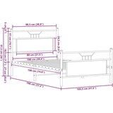  Posteljni okvir brez vzmetnice hrast 100x190 cm inženirski les, (21829228) | Shoptok.si