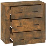  Komoda dimljeni hrast 80x33x70 cm inženirski les, (20654104) | Shoptok.si