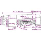  Set vanjskih sofa 8 kom. Prirodna i svjetlosiva | shoptok.hr