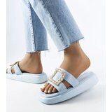 Gemre Blue Fusberta flip-flops with rhinestones | shoptok.hr