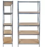 Malatec Kovinski skladiščni regal - 5 polic, 180 × 90 × 40 cm, do 875 kg | Shoptok.si