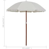  Vrtni suncobran s čeličnim stupom 180 cm boja pijeska | shoptok.hr