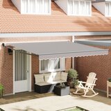 vidaXL Avtomatska retraktibilna tenda svetlo siva 400x300 cm, Zamenjava platna za tendo za okvir 4x3 m svetlo siva Cene