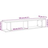 vidaXL Zidne police 2kom boja staro drvo 105x18x20cm konstruirano drvo | shoptok.hr