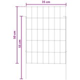  Ograda za vrt s kolčićima 12 pcs 35 x 50 cm Mesh Srebrna | Eponuda.com