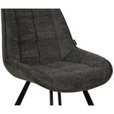 CARRYHOME stol, kovina, tekstil antracit, črna | Shoptok.si