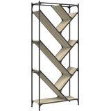  Regal za knjige boja hrasta 79 x 30 x 180 cm od drva i metala | Eponuda.com