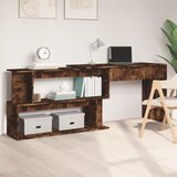 Maison Chic Kotna Pisalna miza - pisarniška miza - Računalniška miza dimljeni hrast 200x50x76 cm inženirski les, (21785309) | Shoptok.si