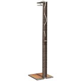 Vanjski tuš sivi 50x55x224 cm od poliratana i bagremovog drva | shoptok.hr