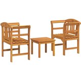  Vrtna sedežna garnitura vrtnica 3 pcs Naravna, (5000154817) | Shoptok.si
