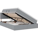  Krevet S LED lampica Svijetlo siva 140 x 190 cm tkanina | shoptok.hr