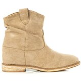 Resti Cowboy boots on heels in beige Brunoki - Footwear | Shoptok.si