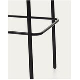 Kave Home Črno-siv barski stol (vi&amp;scaron;ina sedeža 77 cm) Eamy &amp;ndash; Slike