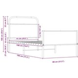 vidaXL Okvir kreveta bez madraca boja hrasta sonome 75 x 190 cm drveni | shoptok.hr