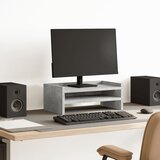 vidaXL Stalak za monitor siva boja betona 42x24x16 cm drveni | shoptok.hr