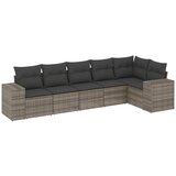  The Living Store Vrtna sedežna garnitura 6-delna z blazinami siv poli ratan - Vrtna Sedežna Garniture, (21450983) | Shoptok.si