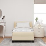 Box Postelja s peno in vzmetnico Krem 90x200 cm Tkanina, (22052463) | Shoptok.si