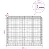  Gabion s žicom debljine 3 5 mm i mrežom 10x10 cm 200x100x150 cm - 100 cm 150 cm 200 cm | shoptok.hr