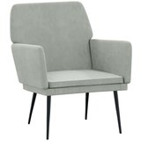  Fotelj svetlo siv 62x79x79 cm žamet, (20701704) | Shoptok.si
