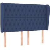 Maison Chic vzglavna omarica - nočna omarica - posteljna omarica z ušesi modro 163x23x118/128 cm blago, (21708229) Cene