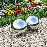  Ogledalna Lopta 2 kom. Ø 15 cm Srebrna Nehrđajući čelik 201 | shoptok.hr