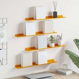  Polica na zidu s policom Zidne 4 pcs Žuta 60 x 9 x 2 5 cm - žuta boja senfa 60 x 9 cm 4 | shoptok.hr