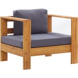 Maison Chic Vrtni Stoli - Stol za vrt z blazino temno siv trden akacijev les JS783, (21878511) | Shoptok.si