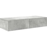 vidaXL Zidna polica s ladicama beton siva 80x33x17cm konstruirano drvo | shoptok.hr