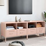 vidaXL TV omarica 2 kosa roza 68x39x50,5 cm valjano jeklo | Shoptok.si