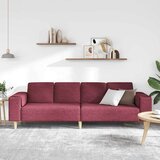  Dnevna soba kavč Vinorodna rdeča 250 x 77 x 76 cm Poliester, (5000138189) | Shoptok.si