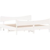  Okvir kreveta bez madraca bijeli 200x200 cm od masivne borovine | shoptok.hr