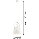  Argon 8280 - Luster na sajli LOGAN 1xE27/15W/230V prečnik 20 cm beo | Eponuda.com