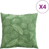 Plišani jastuci 4 komada uzorak lista 60x60 cm tkanina | shoptok.hr