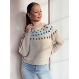 DStreet Sweter damski one size SKADOVA ciemnobeżowy | Shoptok.si