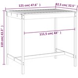  Vrtni stol 121 x 82,5 x 110 cm od masivne duglazije | shoptok.hr