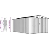  Vrtno spremište 257 x 392 x 181 cm metalno antracit | shoptok.hr