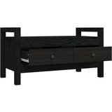  Klop za predsobo črna 80x40x43 cm trdna borovina, (20766945) | Shoptok.si
