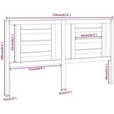  Uzglavlje za krevet 156 x 4 x 100 cm od masivne borovine | shoptok.hr