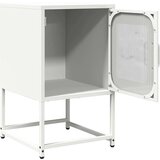 vidaXL Nočna omarica Bela 36x39x60,5 cm Hladno valjano jeklo | Shoptok.si