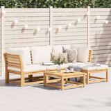 vidaXL Vrtna lounge garnitura z blazinami 5-delna trden akacijev les | Shoptok.si