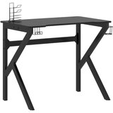 vidaXL Gaming miza z nogami K-oblike črna 90x60x75 cm | Shoptok.si