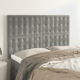  Uzglavlje svijetlosivo 144x5x118/128 cm baršunasto | Eponuda.com