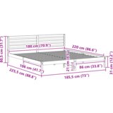  Krevetna konstrukcija s uzglavljem Voštano smeđa 180 x 220 cm | shoptok.hr